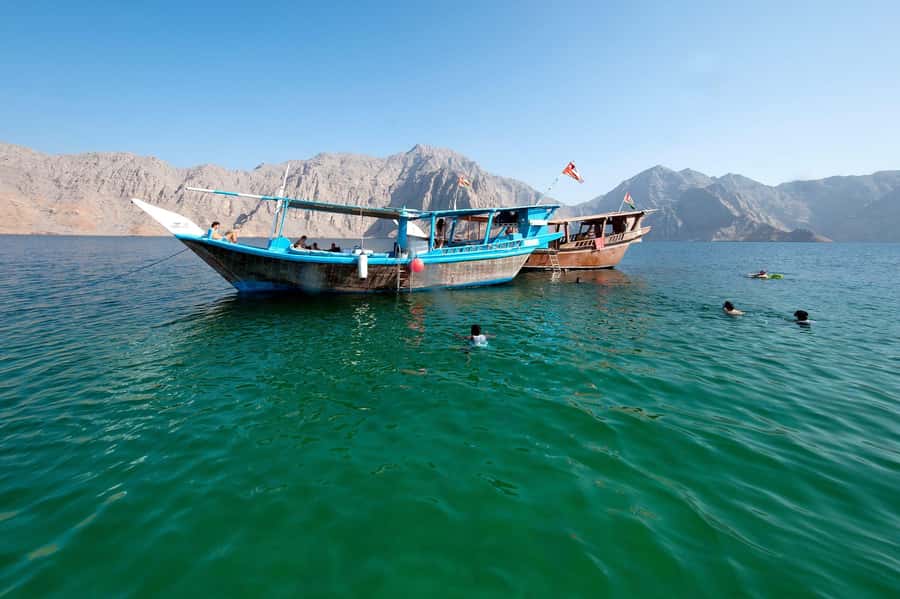 From Dubai to Norway of Arabia|Telegraph Island| Dhow Cruise - Boarding the dhow at Khasab Port