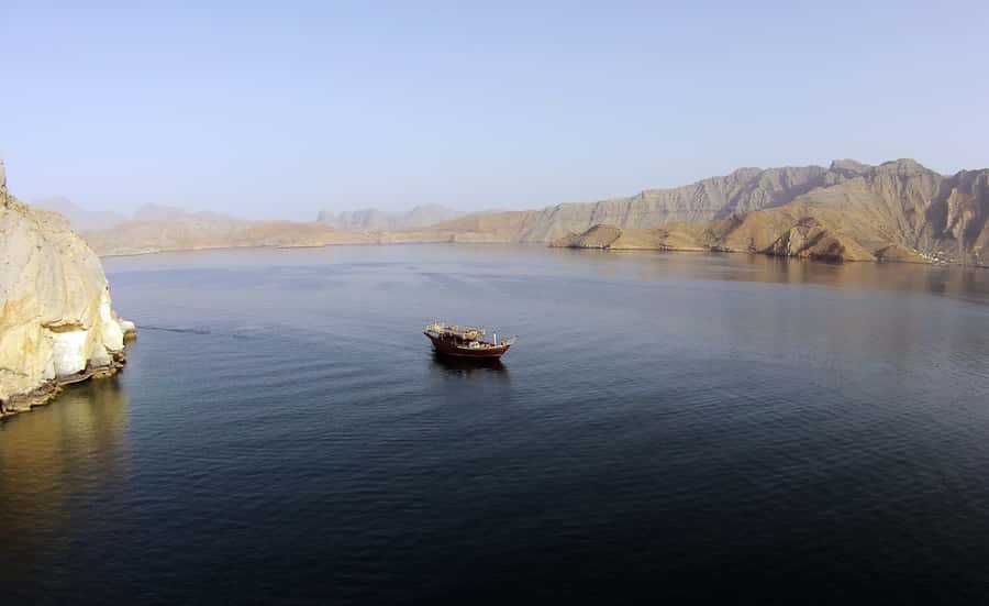From Khasab: Fjords of Musandam Dhow Cruise & Buffet Lunch - Telegraph Island and Seebi Island swimming stops