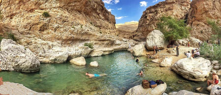 From Muscat: Desert Overnight and Wadi Bani Khalid - Sunrise, breakfast, and the return to Muscat
