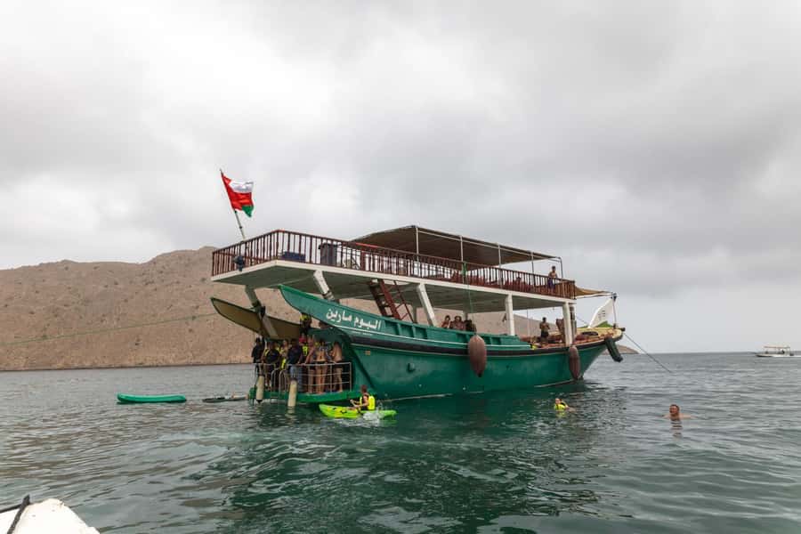 From UAE: Musandam Dibba Day Trip (Oman) - Boarding the dhow at Dibba