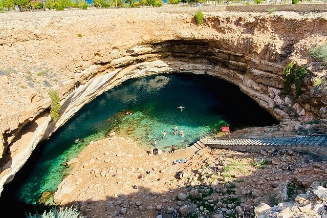 Full Day Group Tour to Wadi Shab Bimmah Sinkhole and Fins Beach - Swimming at Wadi Shab, what you should expect
