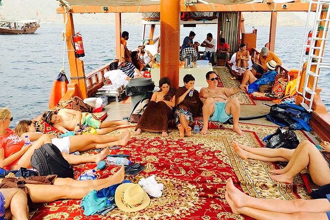 Khasab Dhow cruise-Half day with summing, dolphin watching - Telegraph Island and the swimming stop