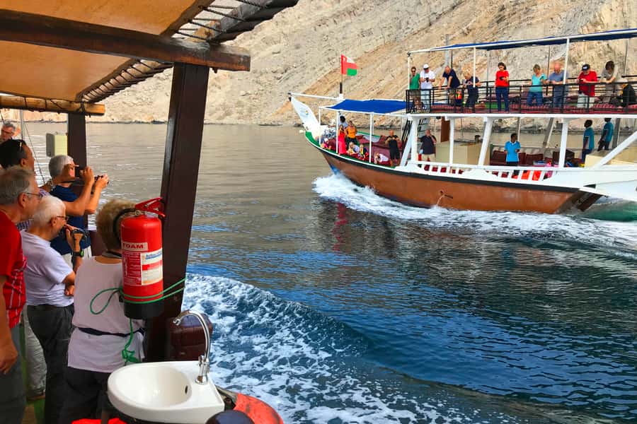 Khasab: Khor Sham Half-Day Cruise with Snorkeling & Dolphins - Setting out from Khasab into Khor Sham