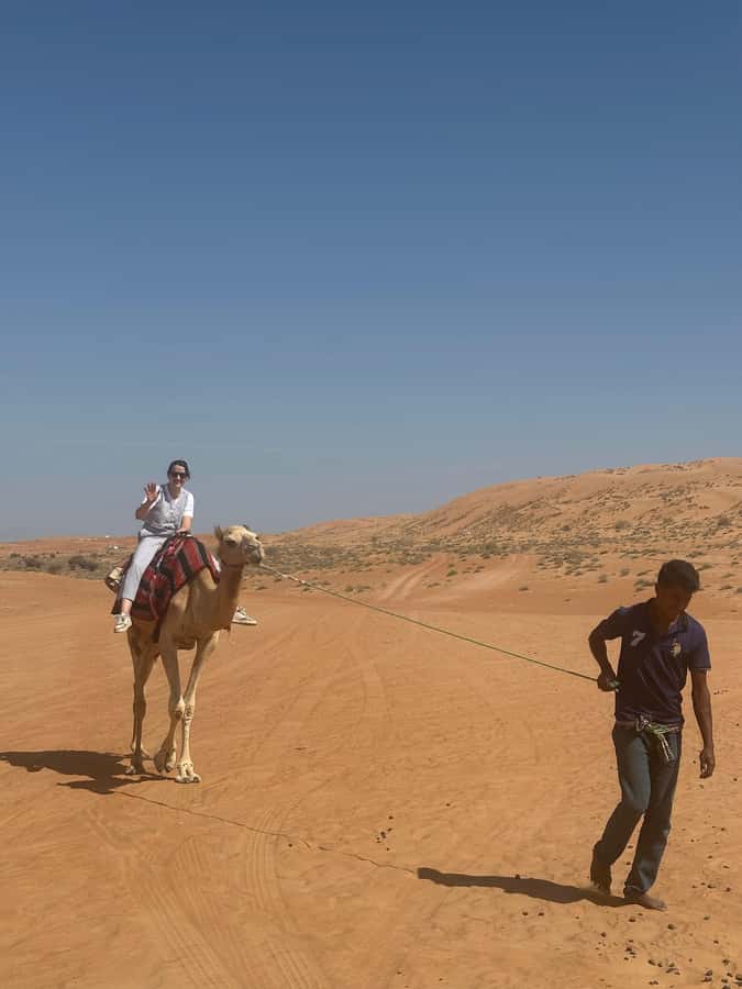 Muscat: Bidiya Desert Sunset Camel Ride with Transfer - Seeing more by 4WD