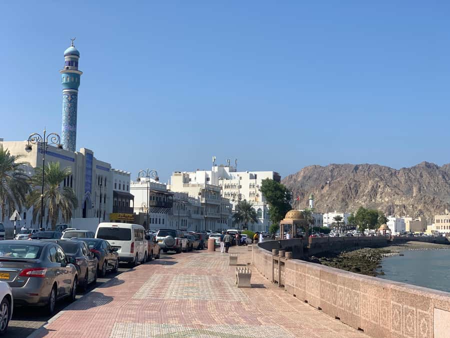 Muscat: Group City Tour with Pickup and Lunch or Dinner - Karak tea and a pause at Qurum Beach