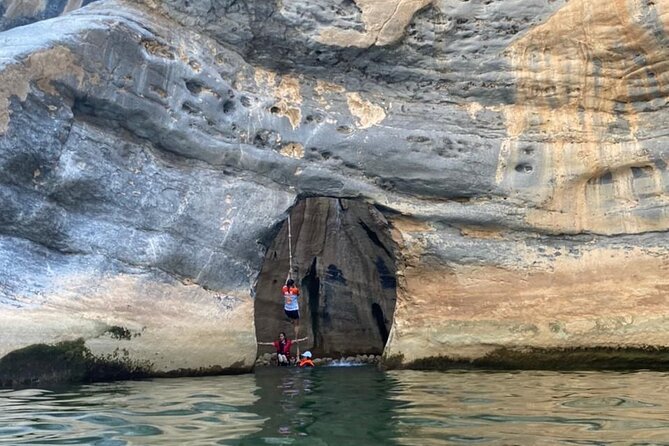 Private Full Day Wadi Dham Tour - The rope section is the tour’s main challenge