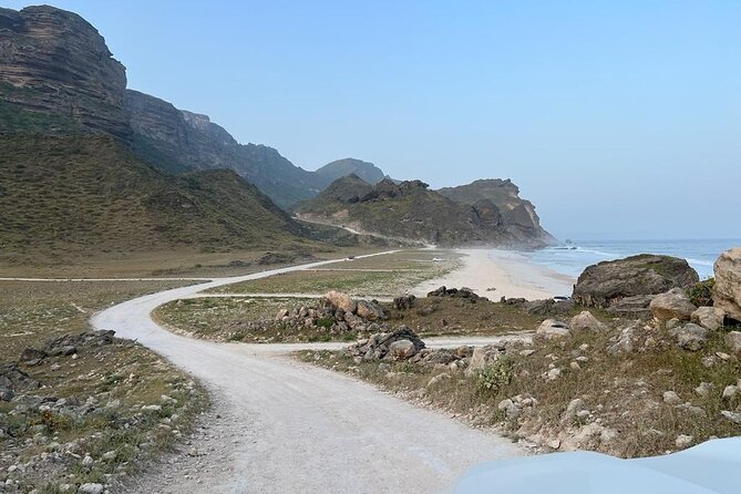 West Salalah Tour - Caribbean of Orient - Fazayah Beach with City - Haffa Beach, the palace exterior, and fruit stalls